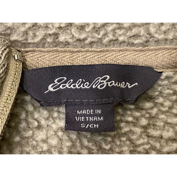 Eddie Bauer Womens Oatmeal Tan Brown Blend 1/2 Zip Pullover Sweater Jacket Small - Picture 3 of 5